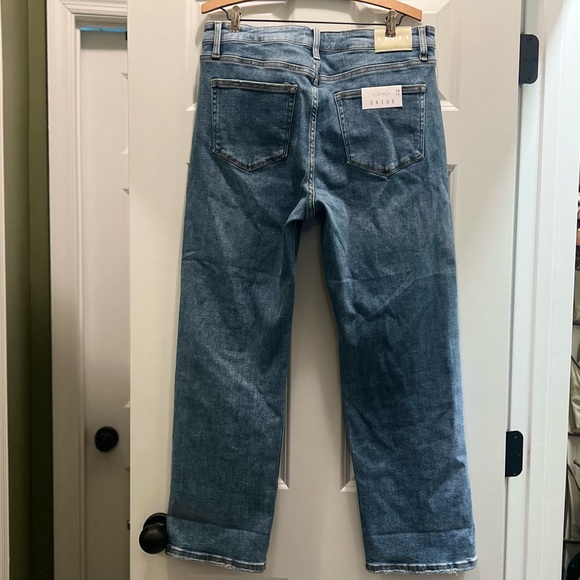 NWT Saige Medium Wash Star Print Cuffed Boyfriend Jeans - Picture 15 of 16